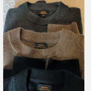 SOLD!!!!!?BUNDLE OF 2 QUINCE OVERSIZED 100% CASHMERE SWEATERS IN BROWN, CHARCOAL